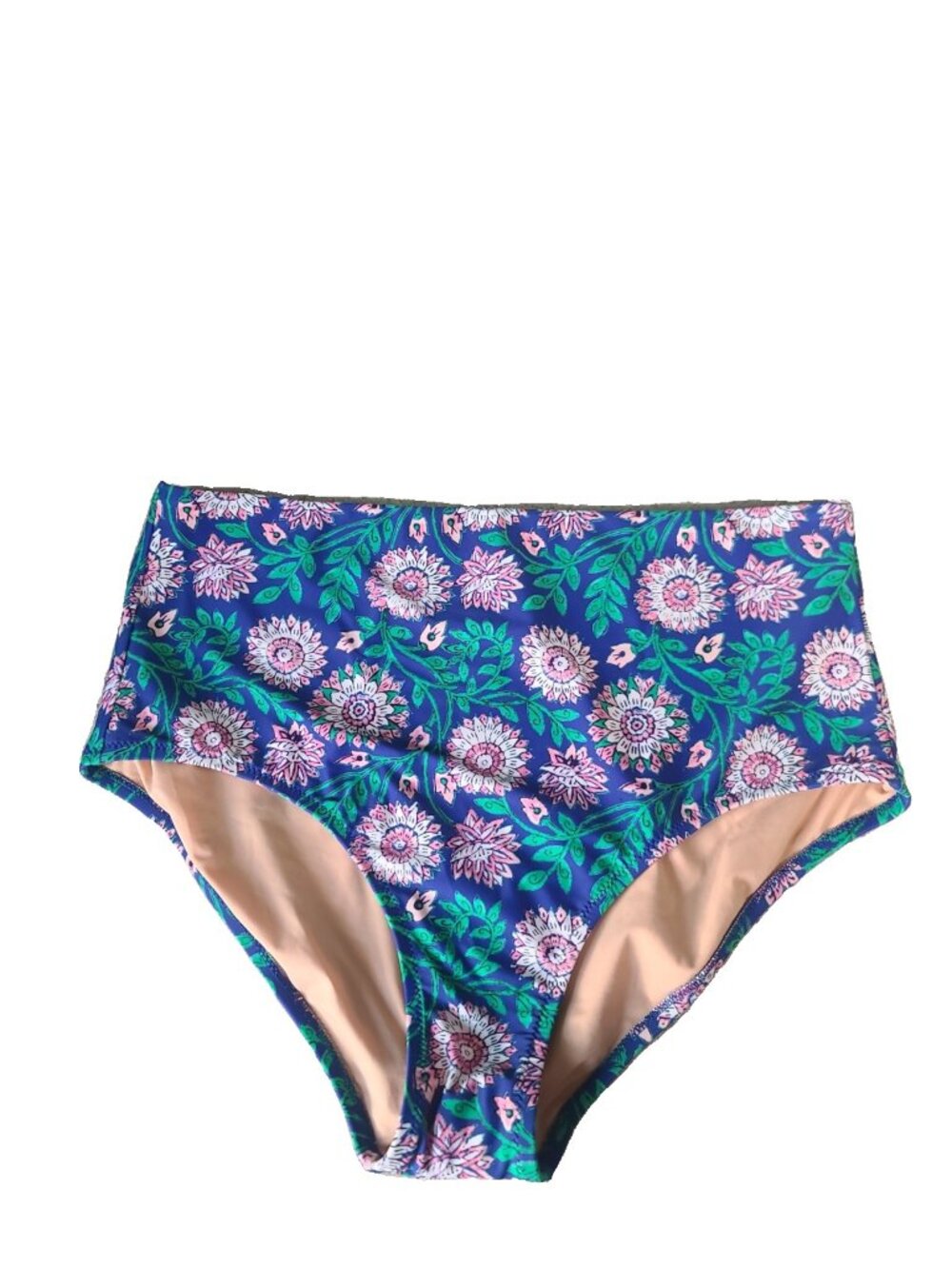 J.Crew Printed High-Waisted Bikini Bottom swimsuit XL